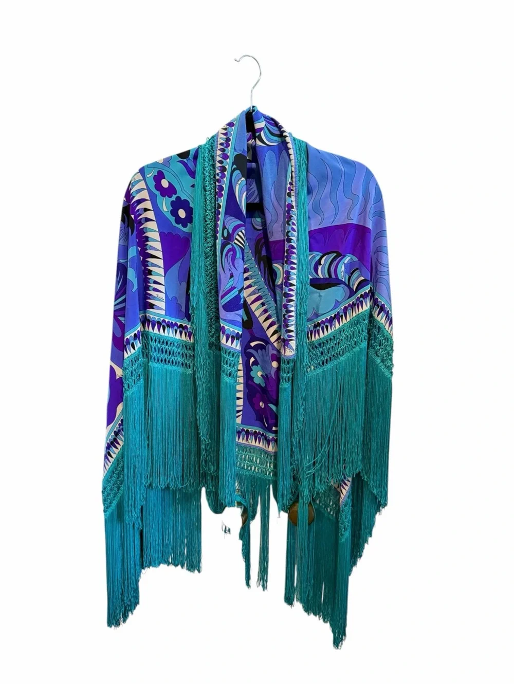 Authentic Vintage 1970s Emilio Pucci Silk Jersey Shawl / Scarf – 55” Square